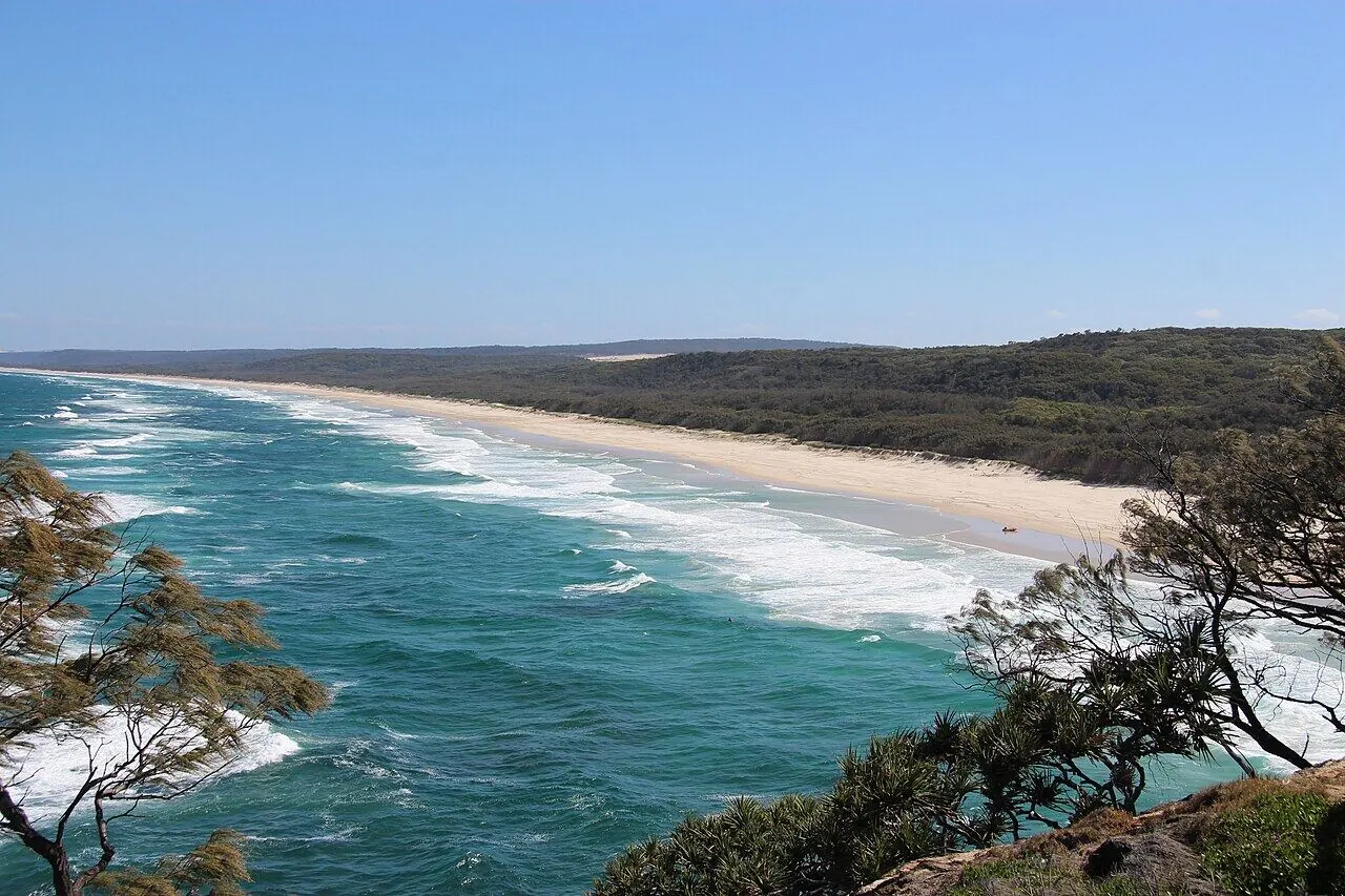 Main Beach viewed from Point Lookout on North Stradbroke Island.