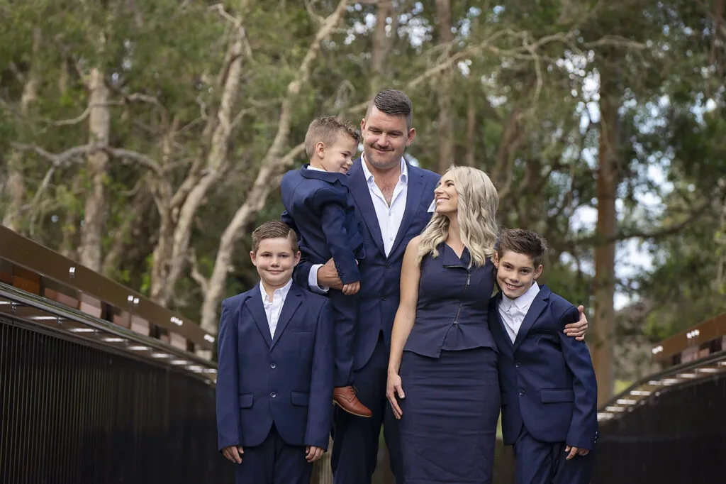 Damian and Marie Dodds with their three boys