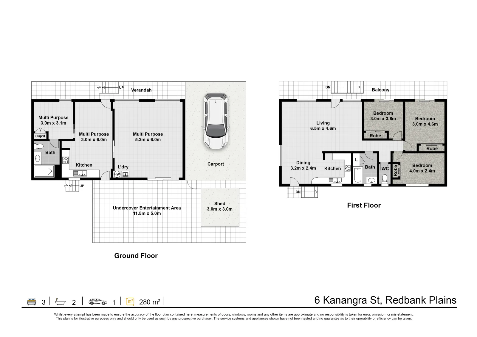 Floor plan — 6 Kanangra Street, REDBANK PLAINS